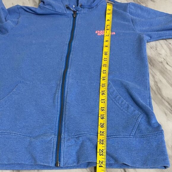 Patagonia Blue Pink Logo Organic Cotton Zip Hoodie Size Small - Picture 10 of 12